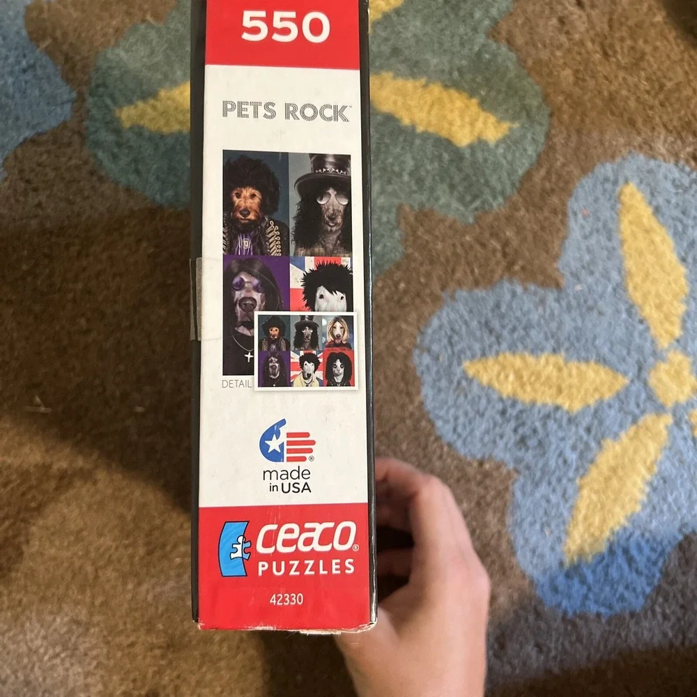 Caeco Pets Rock 550 Piece Jigsaw Puzzle Ozzy Slash Kurt Cobain Alice Cooper Dogs